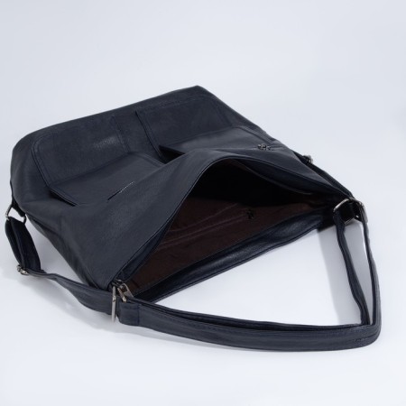 Love bag with a zipper, 4 outer pockets, blue color-4