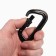 Carabiner with a clutch, 8 x 4.5 cm, 26 kn, black