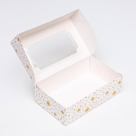 Folding box with a window for a marshmallow "Bright Star", 25 x 15 x 7 cm-5