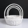 A set of baskets, 3 pcs, 39 × 14/40 cm, 30 × 12/35 cm, 25 × 10/30 cm, white, willow