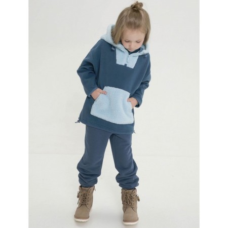 Jacket for girls, height 104 cm, dark gray color-6