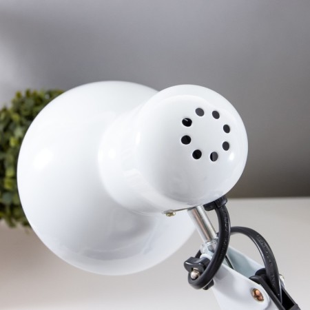 Desktop lamp E27, h = 55 cm, hinged, on the clamp (220V) white Risalux-6
