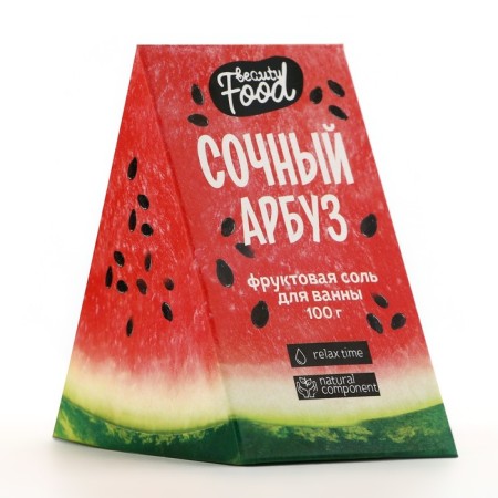 Bath salt, 100 g, watermelon aroma, Beauty Food-3
