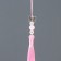Textile suspension, metal "Butterfly" pink 1x1.2x16.5 cm