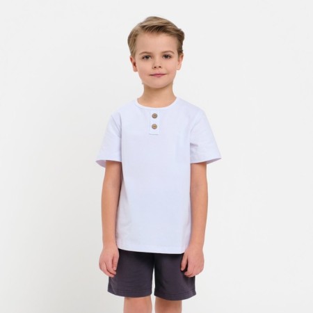 Set for a boy (T -shirt, shorts) minku white color/graphite, height 140