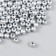 Set of beads "needlework" plastic, diameter 5 mm, 25 g, silver