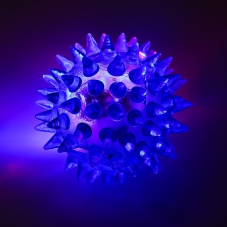 The ball glowing for animals is small, tpr, 4.5 cm, blue-2