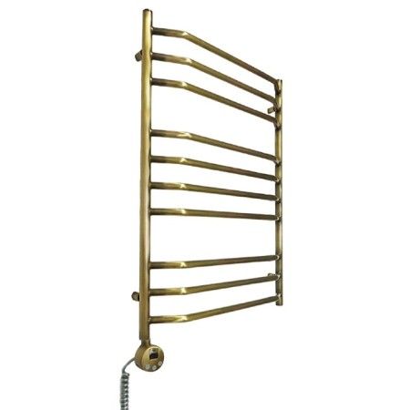 Domoterm electric heated towel rail "Laura", 500 x 800 mm, 10 crossbars, left, bronze-1