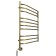 Domoterm electric heated towel rail "Laura", 500 x 800 mm, 10 crossbars, left, bronze