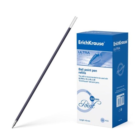 Ball shaft 0.7 mm, erichkrause, for Ultra handles, etc., 140 mm, blue ink blue