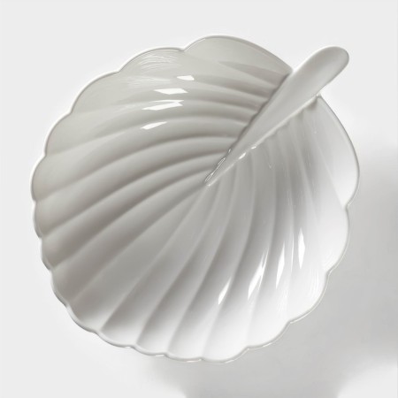 Porcelain salad Magistro "Blanche. Sheet ", 1.2 l, d = 27.5 cm, white color-2
