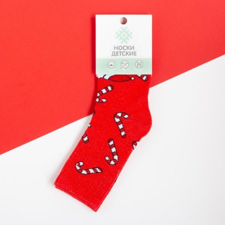 New Year's socks KAFTAN "Cat" rr 14-16, red-2