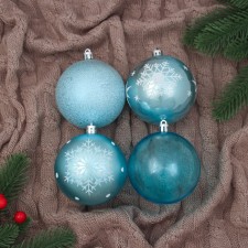 Set of balls plastic D-8 cm, 4 pcs 