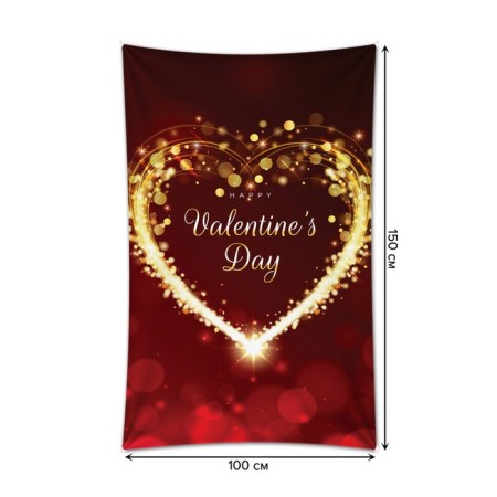 Decorative panel with photo printing "Glows of the heart", vertical, size 100x150 cm-1
