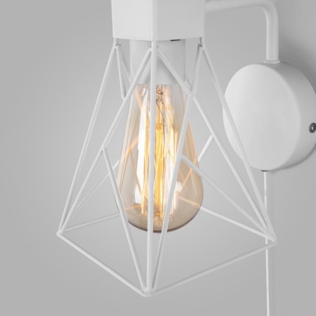 Wall lamp EUROSVET TRAPPOLA 70107/1, E27, 1x60W, 120x190x190 mm, white color-1