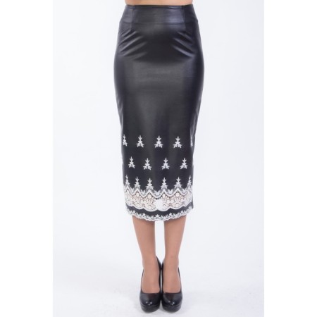 Women's skirt, size 42, black color-4