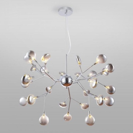 Lamella chandelier, 27x3W G4, color chrome