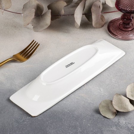 Ceramic serving dish "sapphire", 26 × 7.5 cm, blue color-2