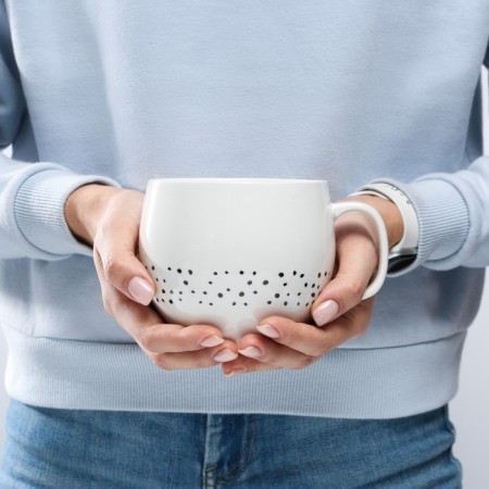 Ceramic mug XXL "Super Mom", 600 ml, white color-5