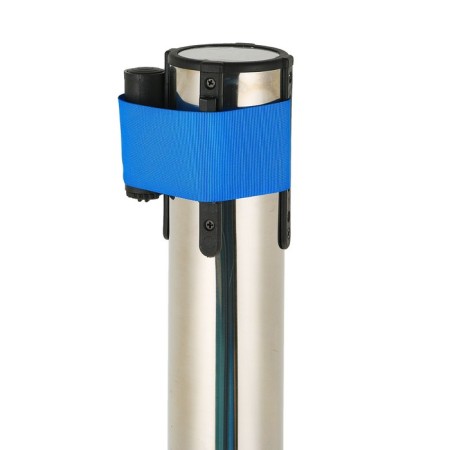 Fencing stand with exhaust ribbon-180 cm blue, height-80 cm, diameter-6 cm, floor diameter-32 cm-1