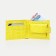 Women's wallet on the button, yellow color