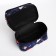 Cosmetic bag, 2 parts on zippers, blue color
