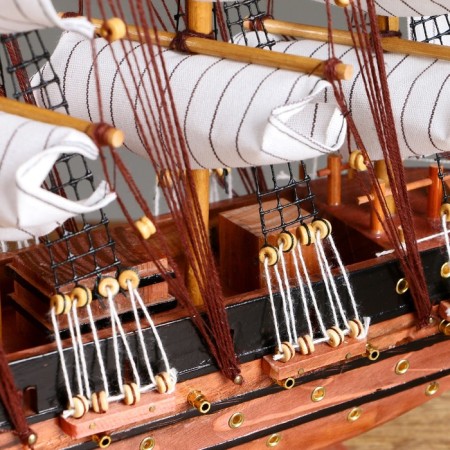 Ship with white sails "Eastern Star", 48x11x45cm-4