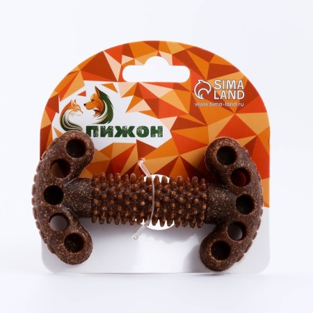 Dog toy "Key", TPR+Bamboo, Massage, 12 x 3.5 x 5 cm-4