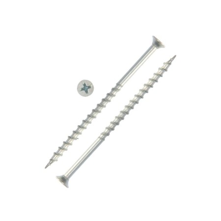 Self -cutting 4.2x76, hid, large thread, PH2 slot, white zinc, 2850 pcs, 12 kg.