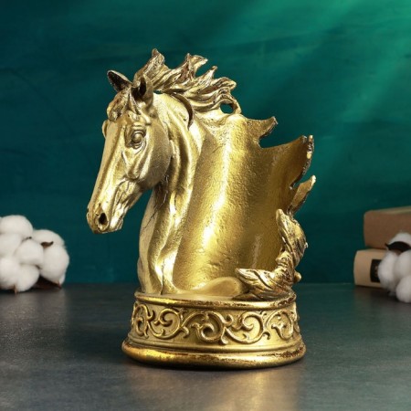 A stand for a bottle "Horse" 25x15x20cm, bronze with gilding-1