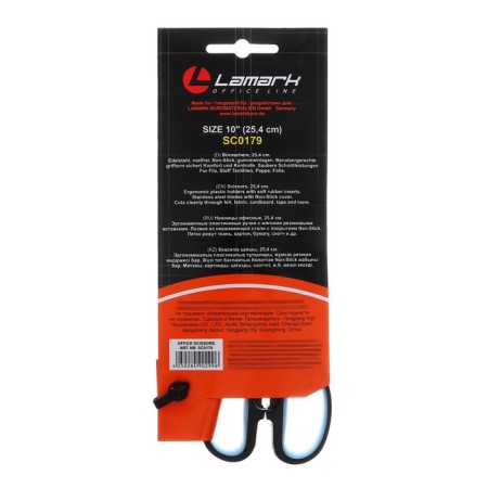 Lamark scissors, 25.4 cm, Teflon Non-steel coating, ergonomic plastic handle with soft inserts-6