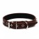 Leather collar on synthetic winterizer "Hedgehog", 56 x 2.5 cm, Osh 35-45 cm, brown