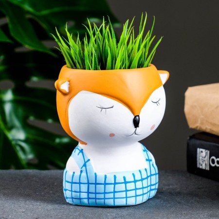 Pot "Sweet Fox" Blue, 6x11cm