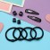 Hair set "Perfection" (4 invisibility, 4 crab, 12 elastic bands) black, mix