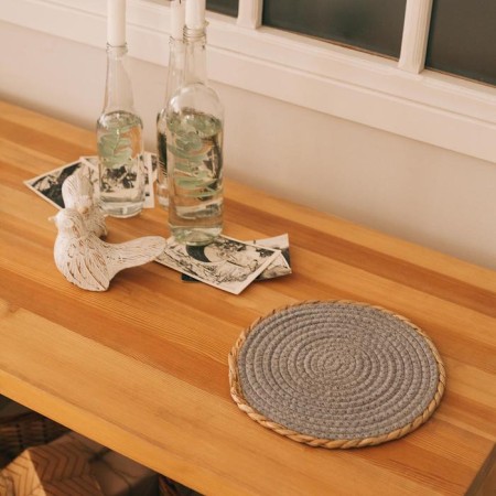 Serving napkin on the table "Meg", 25 × 25 cm, blue color-5