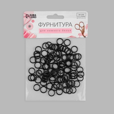 Step ring, plastic, 10 mm, 100 pcs, black color-3