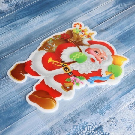 Santa Claus with gifts and a bell ”14.5x18 cm, red-1