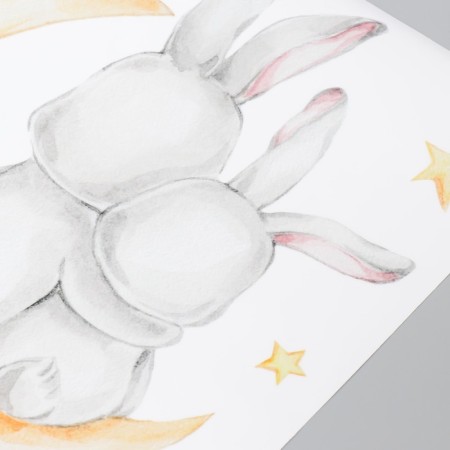 Sticker Plastic Interior color "Bunnies for a month" 41x39 cm-2