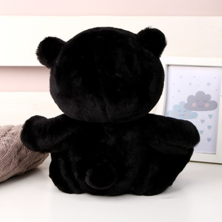 Soft toy "Bear", 25 cm, black color-2