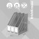 Vertical papers, 3 compartments, erichkrause, prefabricated, gray