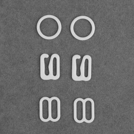 Set for the bra: fastener 5 cm, accessories 1 cm, white color-2