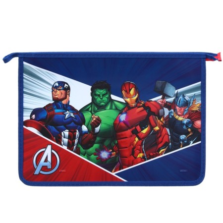 A4 labor folder, with a zipper, with a metallic effect, avengers-3