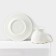 Rose porcelain service, 12 items: 6 mugs 220 ml, 6 saucers d = 15 cm, white color