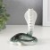 Souvenir Ceramics "Green Cobra" with gold 6.8x8x9.9 cm