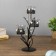 Summary metal, glass for 3 candles "openwork with pearls" black 29x15x11.5 cm