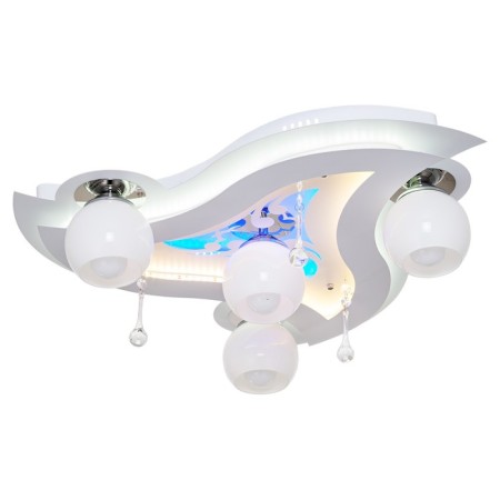Economic light 8437/4WT RC wt mixled, e27 4x40W, white color