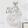 Sticker Plastic Interior Black "Fox - Wild Nature" 60x90 cm