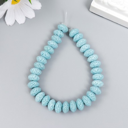 Beads for aromatherapy with the hole "Disc. Blue" 0.6x1x1 cm set 33 pcs +-3