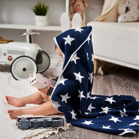 Toward Corner Tensor Kroshka I “Asterles” 85x85 cm, Blue color, 100% cotton, 360 g/m2