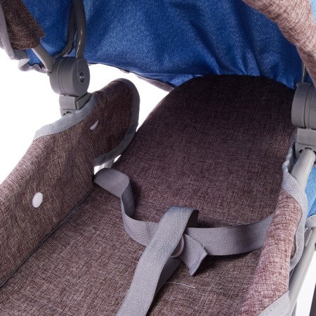 Stroller for dolls, universal, with carrying, basket, handle is regulated, metal frame-4